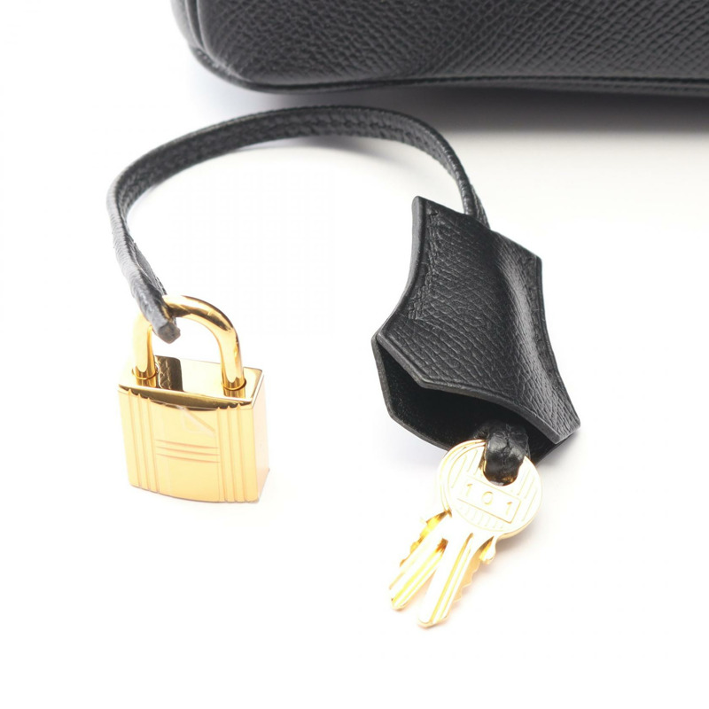 愛馬仕 Birkin 30 手提包,X Epsom 皮革,黑色,二手,女士,金色五金-5