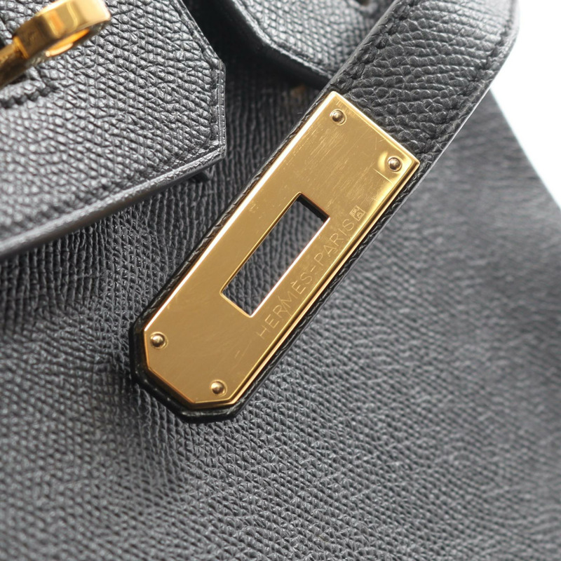 愛馬仕 Birkin 30 手提包,X Epsom 皮革,黑色,二手,女士,金色五金-7