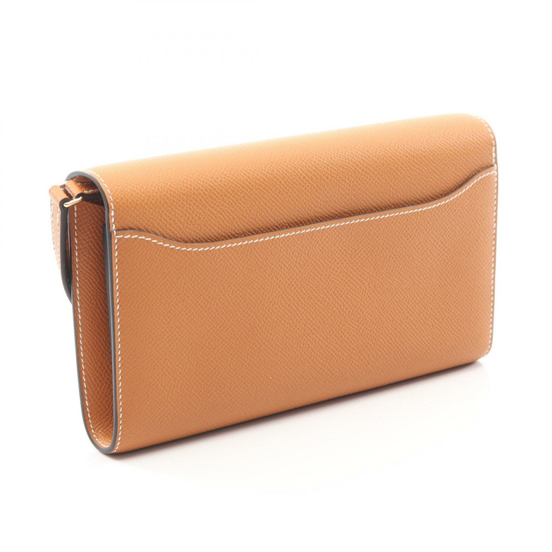 愛馬仕 Constance Long to Go 斜背包 K Epsom Toffee 二手金色五金-1