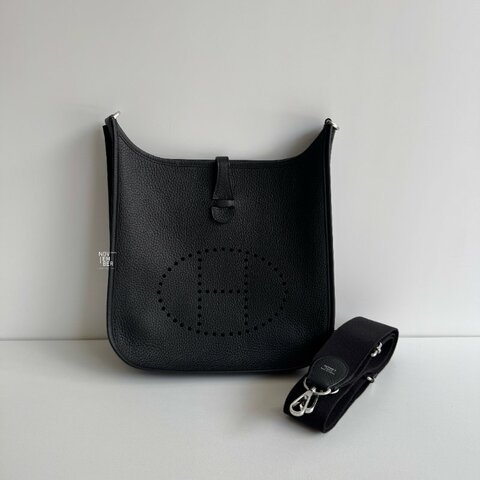 99新🆕 Hermès 愛馬仕 Evelyne 29 黑色銀釦