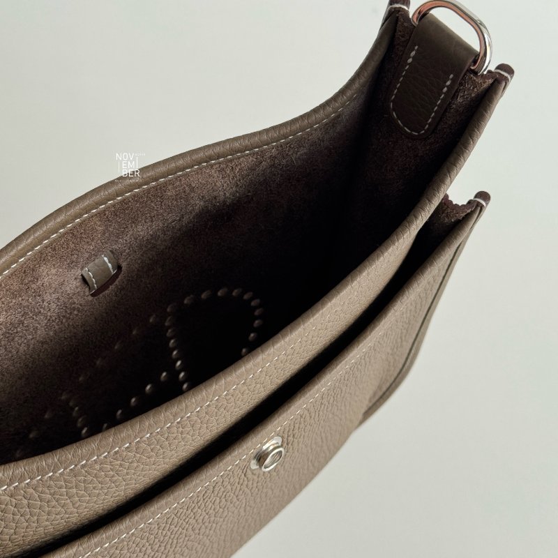 閒置新🤎 全配有購證🙌🏻 Hermès 愛馬仕 Evelyne 23 大象灰銀釦-4