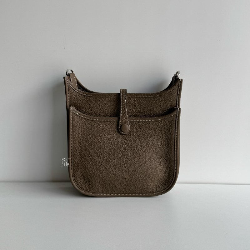 閒置新🤎 全配有購證🙌🏻 Hermès 愛馬仕 Evelyne 23 大象灰銀釦-6