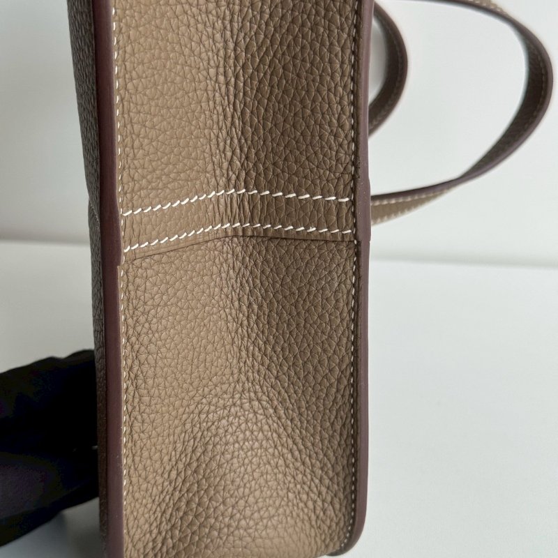 98新🫰🏻 全配有購證🙌🏻 Hermès 愛馬仕 Halzan 25 大象灰金釦-11