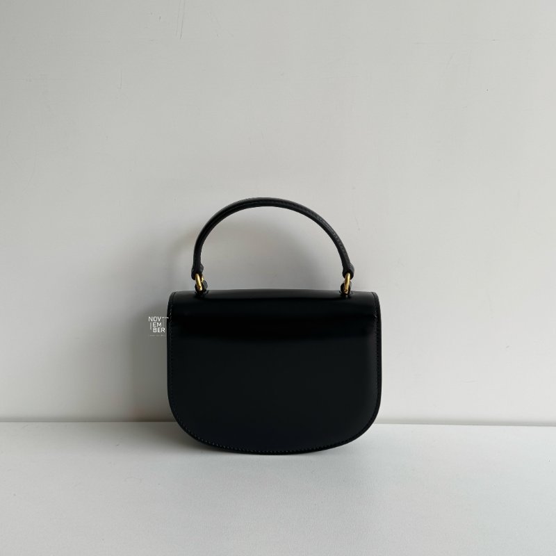 99新🆕 Celine 瑟琳 Mini Besace 手柄馬鞍包 迷你 黑金-6