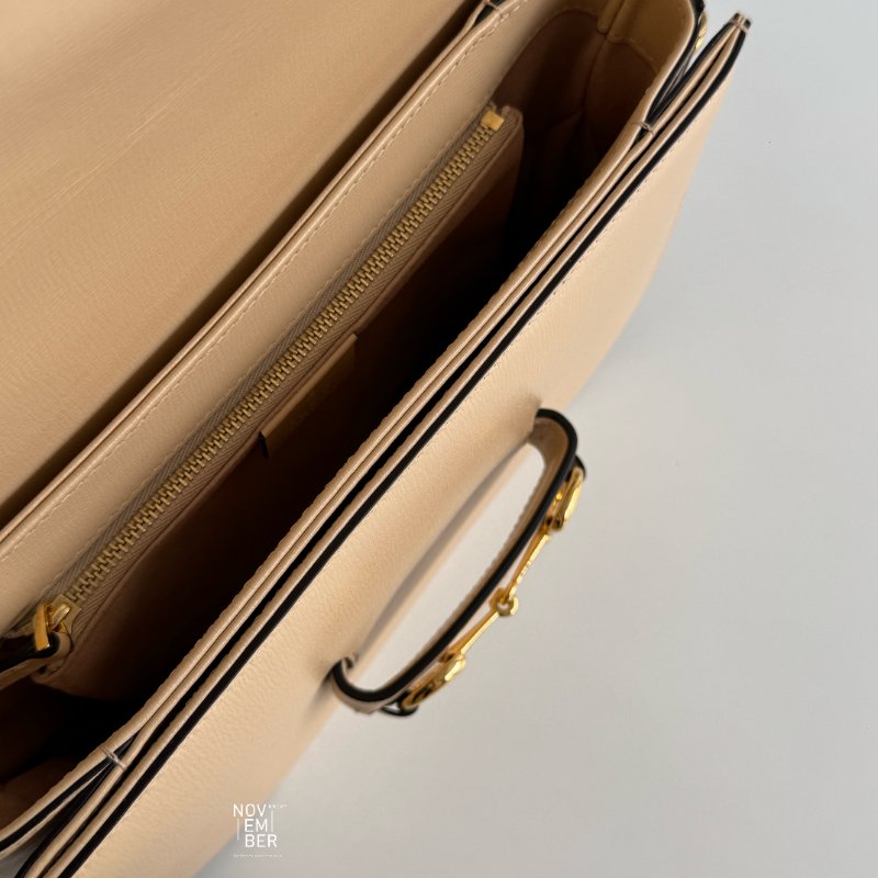 99新🆕 Gucci 古馳 1955 馬鞍包 奶茶色-4