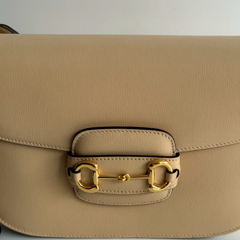 99新🆕 Gucci 古馳 1955 馬鞍包 奶茶色-7