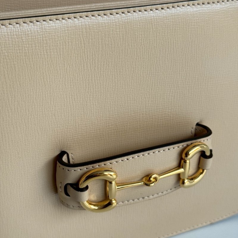 99新🆕 Gucci 古馳 1955 馬鞍包 奶茶色-15