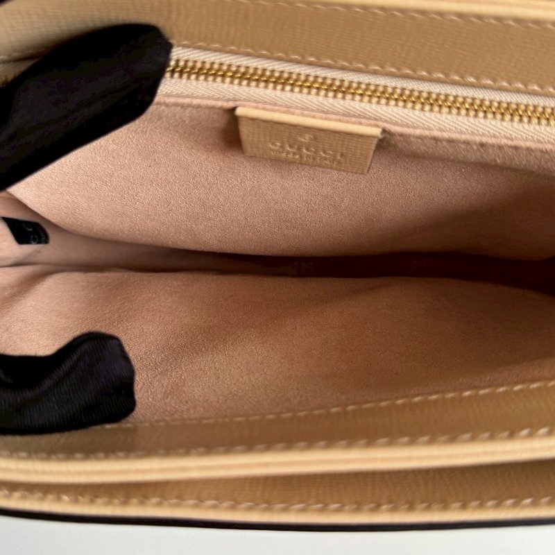 99新🆕 Gucci 古馳 1955 馬鞍包 奶茶色-16