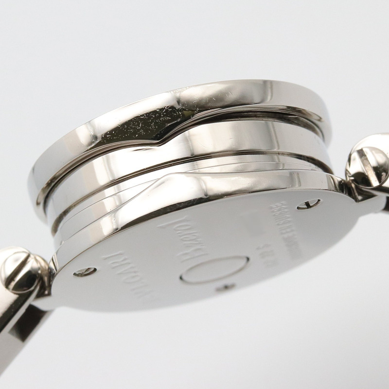 藍色母貝鑽石錶盤 不鏽鋼 石英 B.zero1 腕錶【BVLGARI 寶格麗】 BZ22S-10