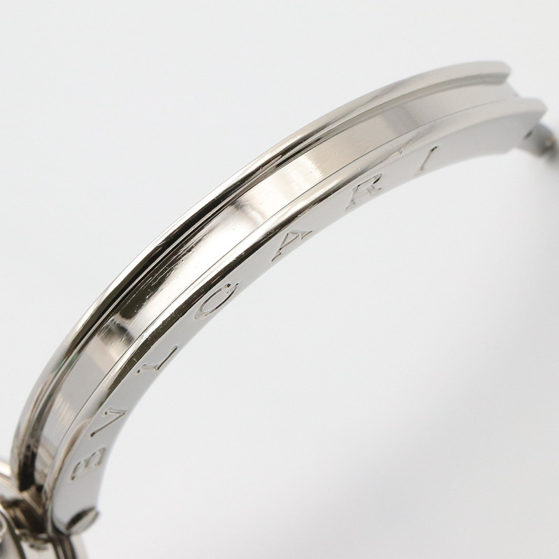 藍色母貝鑽石錶盤 不鏽鋼 石英 B.zero1 腕錶【BVLGARI 寶格麗】 BZ22S-12