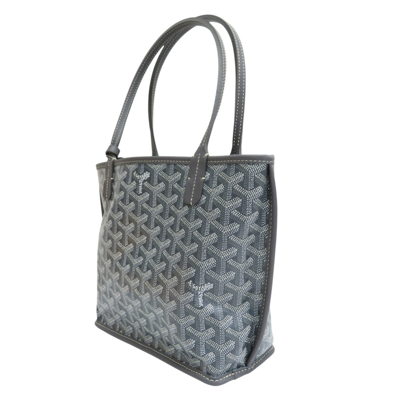 灰色 Goyardine帆布 Anjou Mini 手提包【GOYARD 高雅德】 AMAANJOU-MINI-51-2