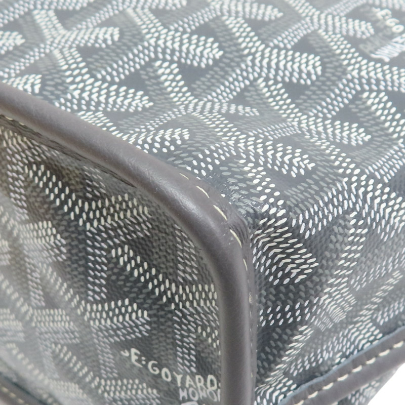 灰色 Goyardine帆布 Anjou Mini 手提包【GOYARD 高雅德】 AMAANJOU-MINI-51-12