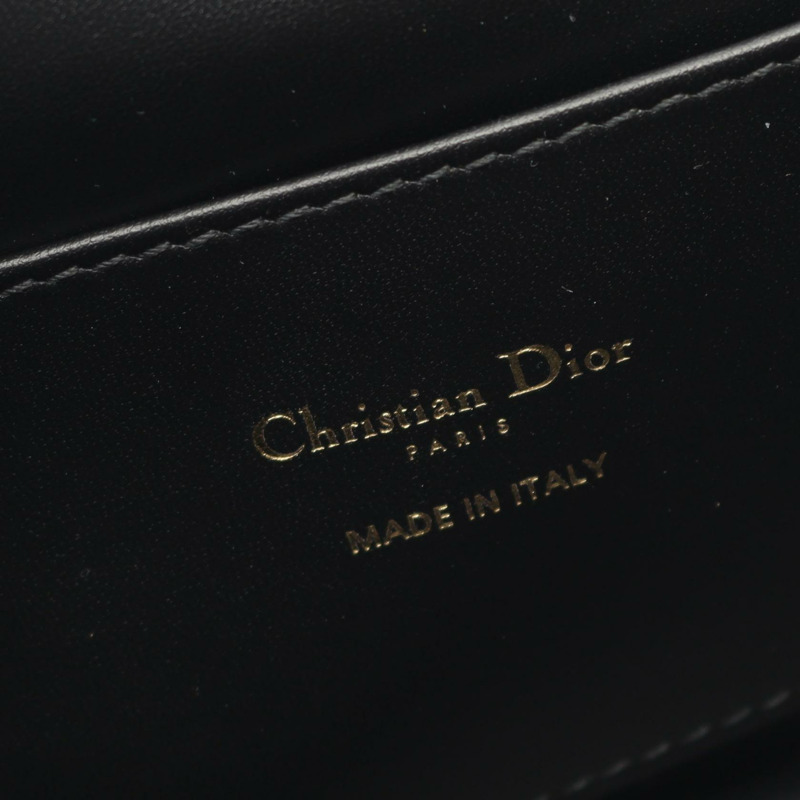 Christian Dior Miss Dior 黑色皮革單肩手提包，二手女款-3
