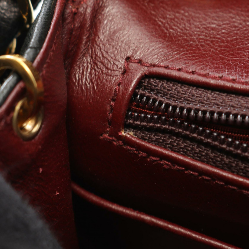 香奈兒迷你絎縫鏈條單肩包,羊皮材質,黑色,二手,女士款,金色五金-6