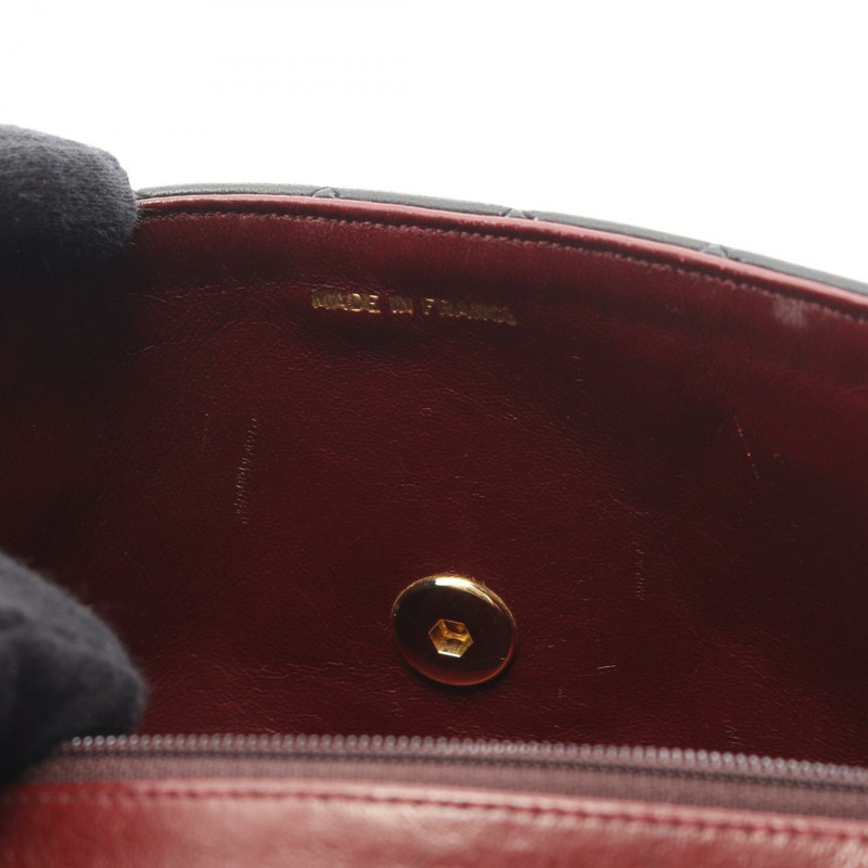 香奈兒迷你絎縫鏈條單肩包,羊皮材質,黑色,二手,女士款,金色五金-7