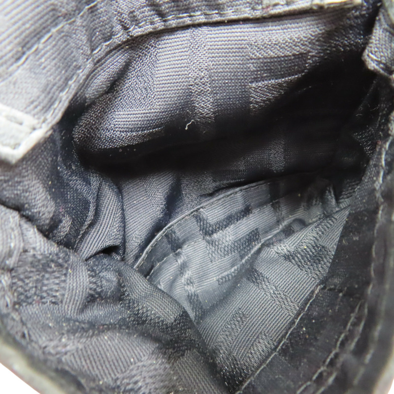 黑色 帆布 Zucca腰包 肩背包【FENDI 芬迪】 7VA149-5