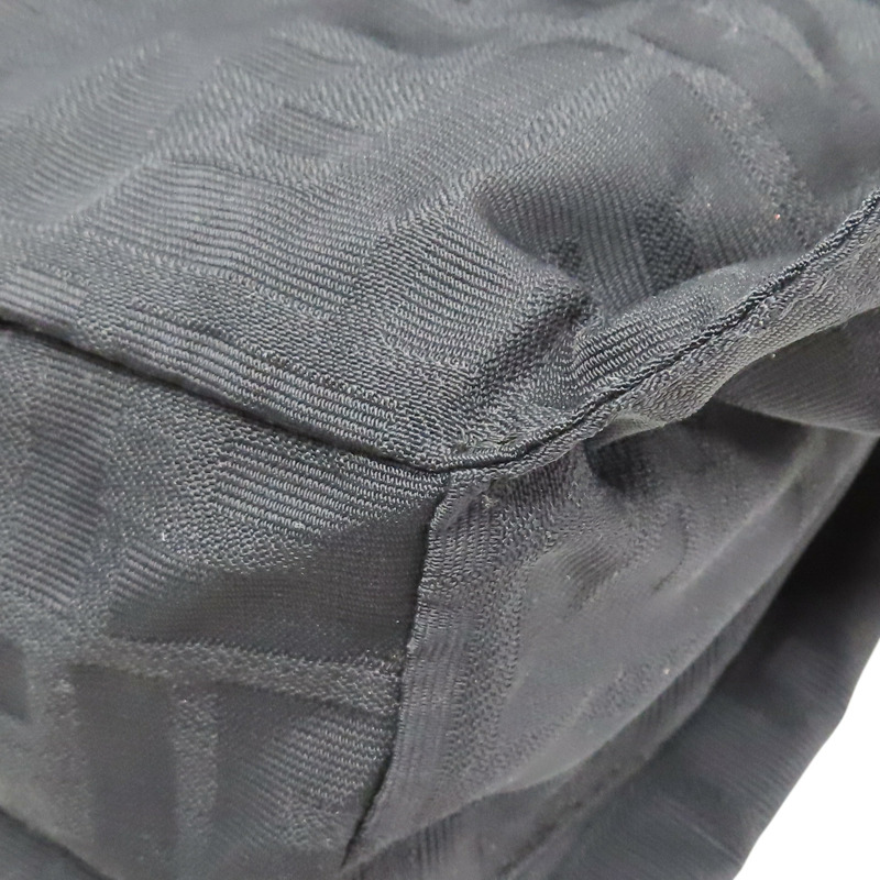 黑色 帆布 Zucca腰包 肩背包【FENDI 芬迪】 7VA149-12