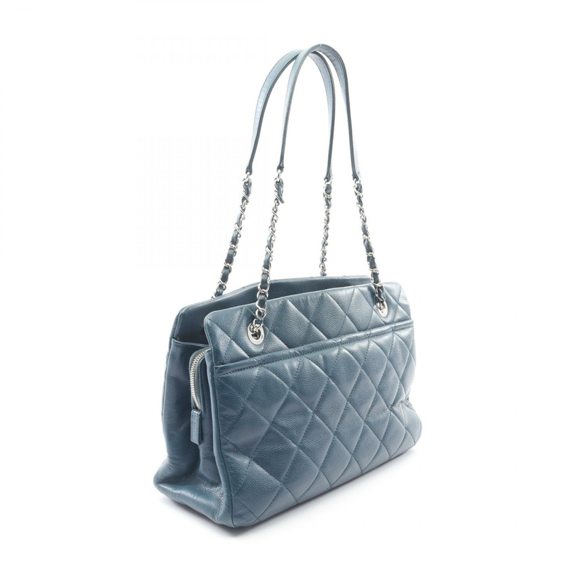 香奈兒 (CHANEL) Matelasse Jumbo COCO Mark 肩背手提包，綠色皮革，二手，SHW 女款-1