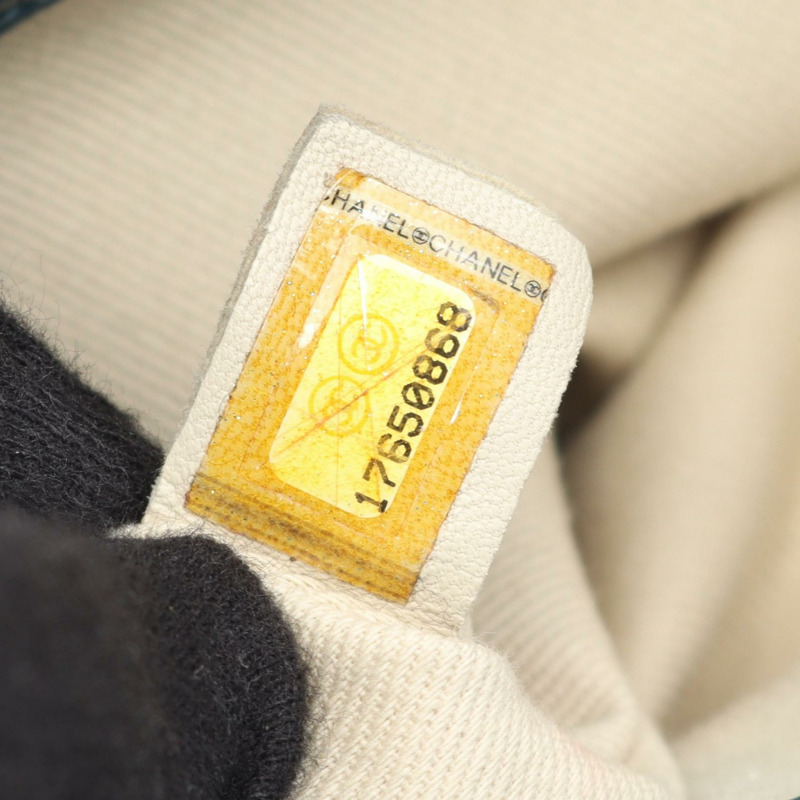 香奈兒 (CHANEL) Matelasse Jumbo COCO Mark 肩背手提包，綠色皮革，二手，SHW 女款-4