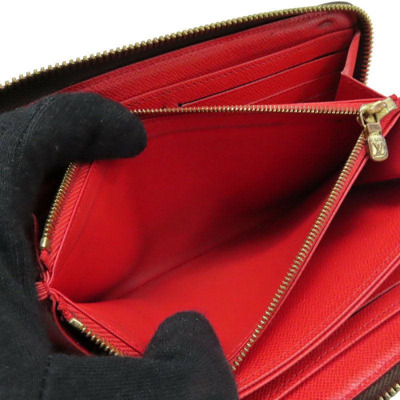 棕色 原花帆布 Zippy 拉鍊長夾【LOUIS VUITTON LV 路易威登】 M41896-5