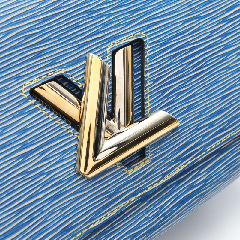 路易威登 Twist MM 鏈條肩背包 M50271 Epi 皮革牛仔布藍色二手 LV-8