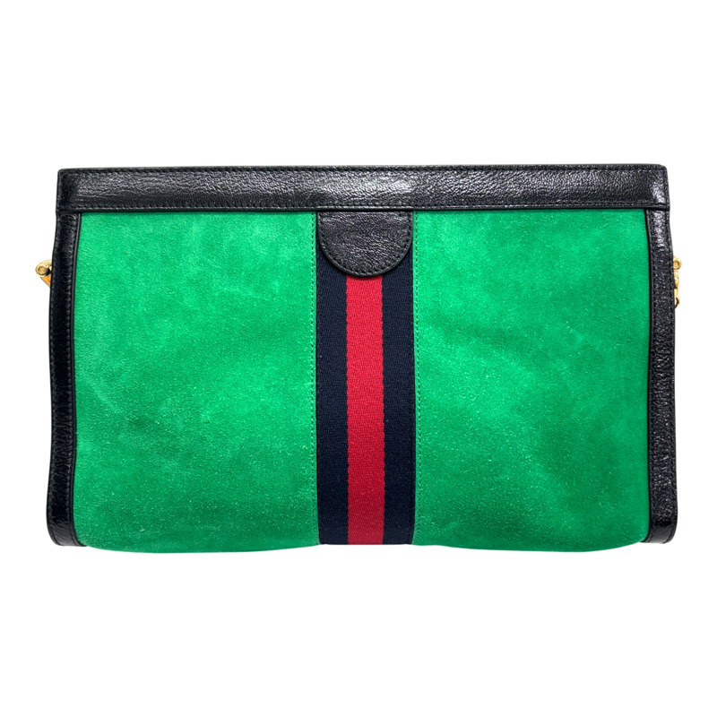 綠色 絨布 Ophidia 鏈帶斜背包 【GUCCI 古馳】 503876-2