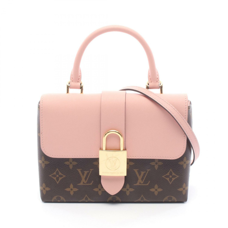 路易威登 Locky BB 單肩手提包 M44080 Monogram 帆布皮革粉紅二手-0