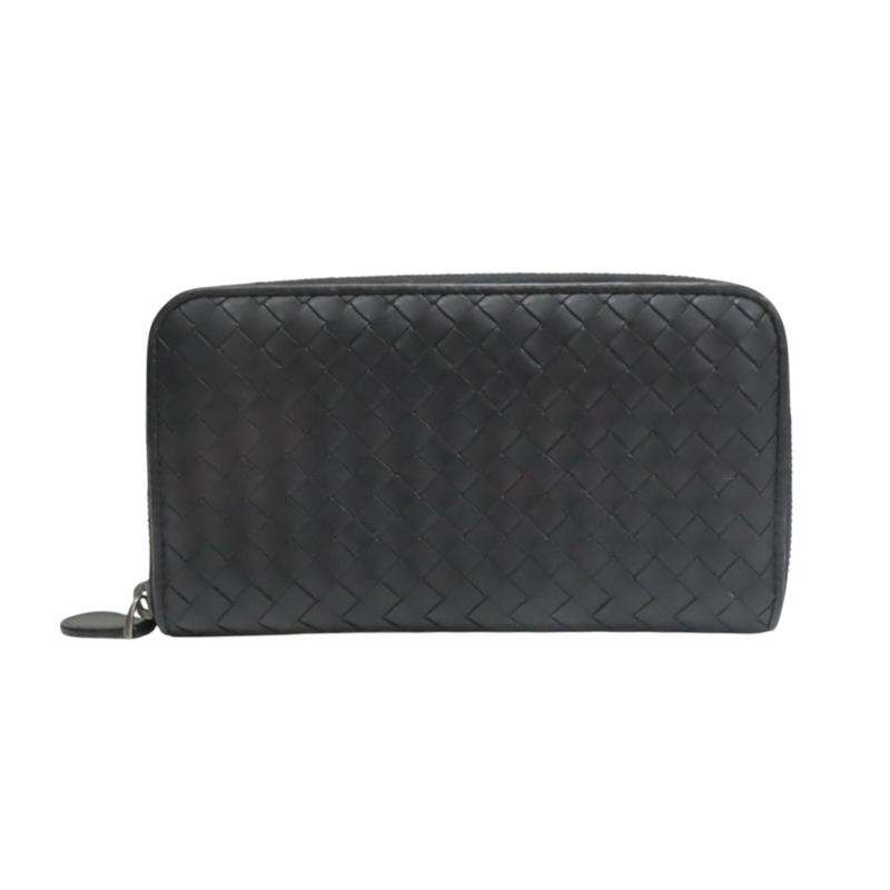黑色 編織牛皮 Intrecciato 拉鏈長夾【BOTTEGA VENETA BV 寶緹嘉】 510643-0