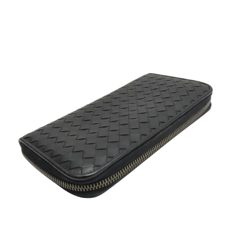 黑色 編織牛皮 Intrecciato 拉鏈長夾【BOTTEGA VENETA BV 寶緹嘉】 510643-2