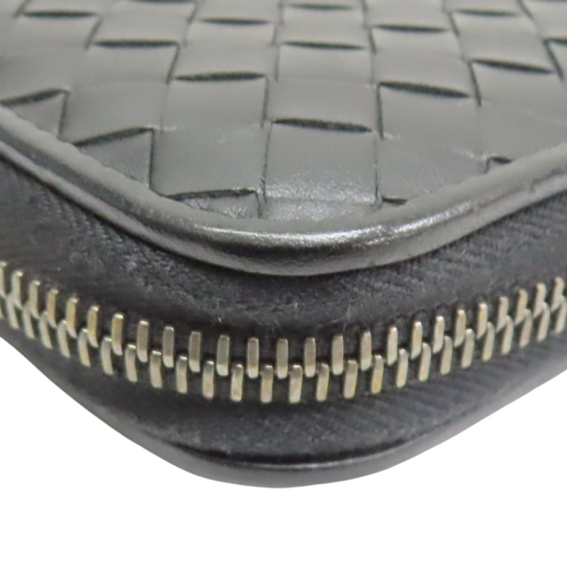 黑色 編織牛皮 Intrecciato 拉鏈長夾【BOTTEGA VENETA BV 寶緹嘉】 510643-9