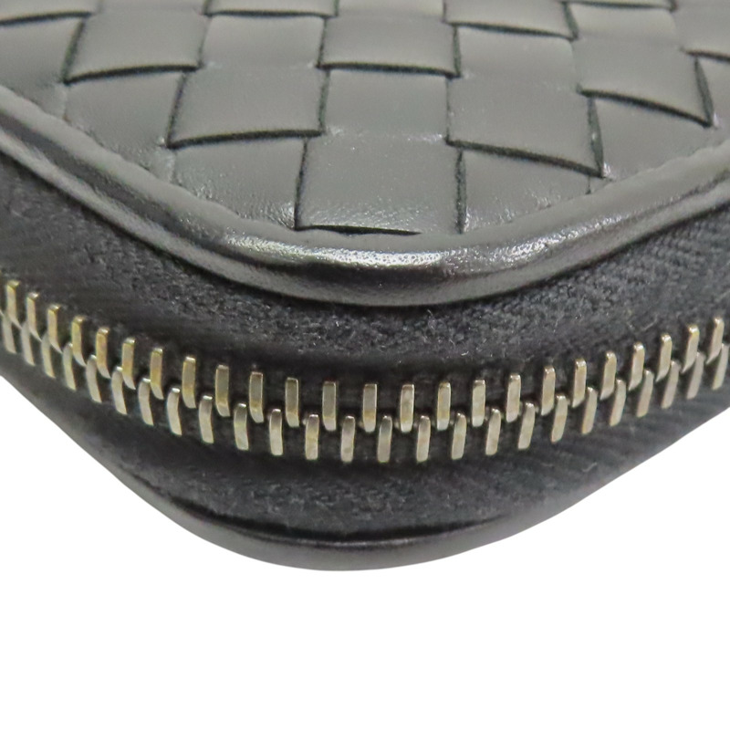 黑色 編織牛皮 Intrecciato 拉鏈長夾【BOTTEGA VENETA BV 寶緹嘉】 510643-10