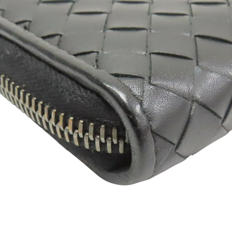 黑色 編織牛皮 Intrecciato 拉鏈長夾【BOTTEGA VENETA BV 寶緹嘉】 510643-11