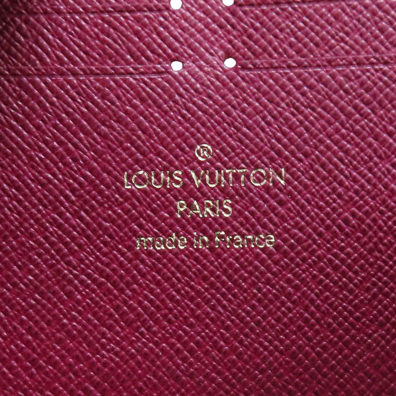 棕色 原花帆布 Clemence 拉鍊 長夾【LOUIS VUITTON LV 路易威登】 M60742-6