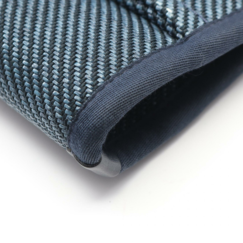 香奈兒 Deauville 肩鏈手提包,皮革草編,藍色海軍藍,二手,女士,金色五金-6