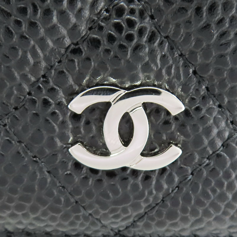 黑色 荔枝紋牛皮 鍊帶 WOC 肩背包【CHANEL 香奈兒】 AP0250-8