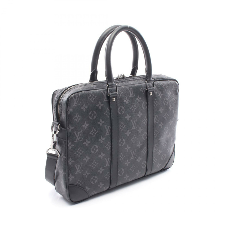 路易威登 Porte Documan Voyage 商務包 M46457 Monogram Eclipse 二手 LV-1