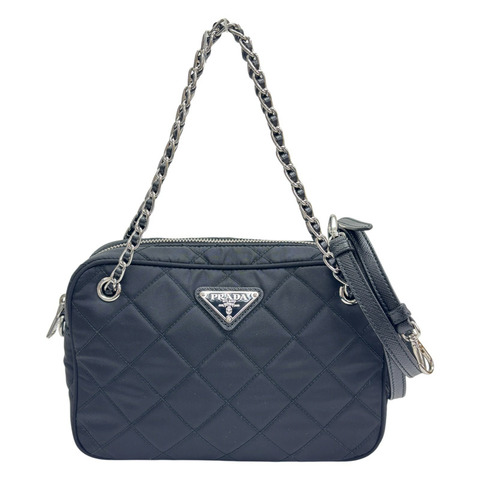 黑色 絎縫 尼龍 Tessuto Impuntu 兩用包 【PRADA 普拉達】 1BH910