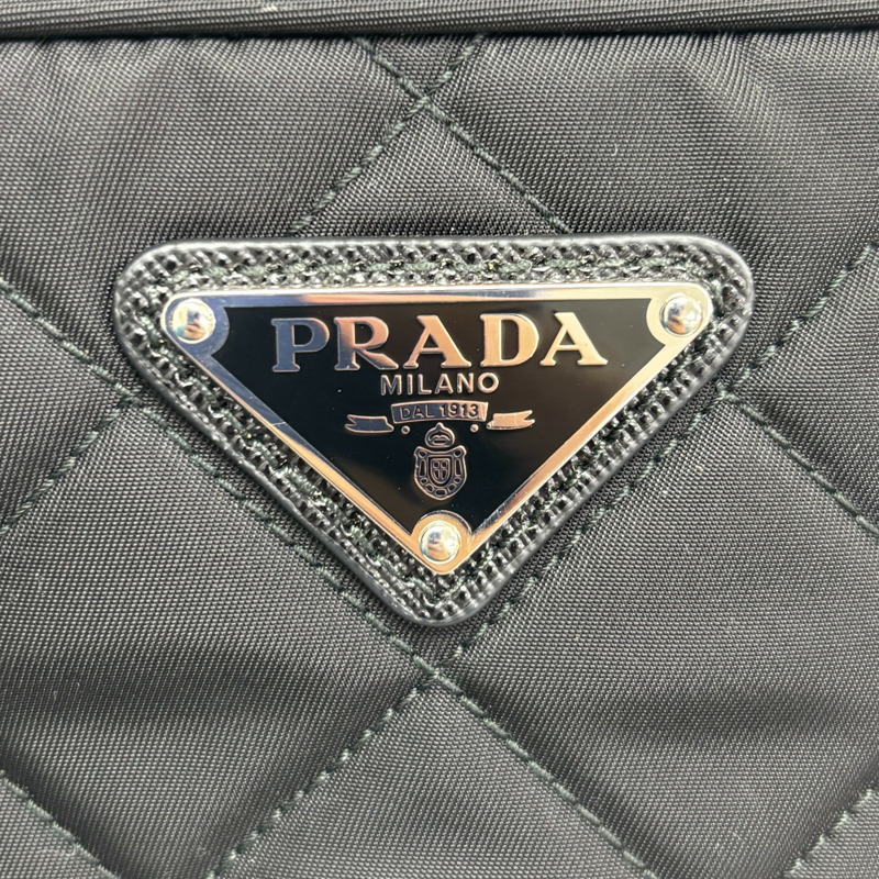 黑色 絎縫 尼龍 Tessuto Impuntu 兩用包 【PRADA 普拉達】 1BH910-4