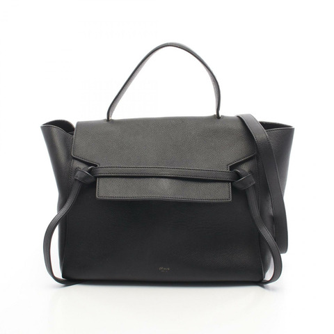 CELINE BELT MINI 單肩手提包 176103 黑色真皮二手女款