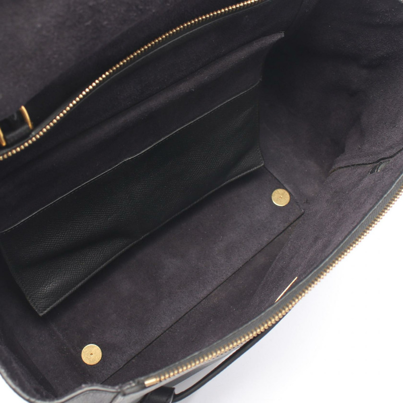 CELINE BELT MINI 單肩手提包 176103 黑色真皮二手女款-2