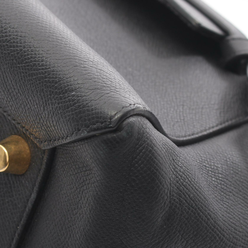 CELINE BELT MINI 單肩手提包 176103 黑色真皮二手女款-5