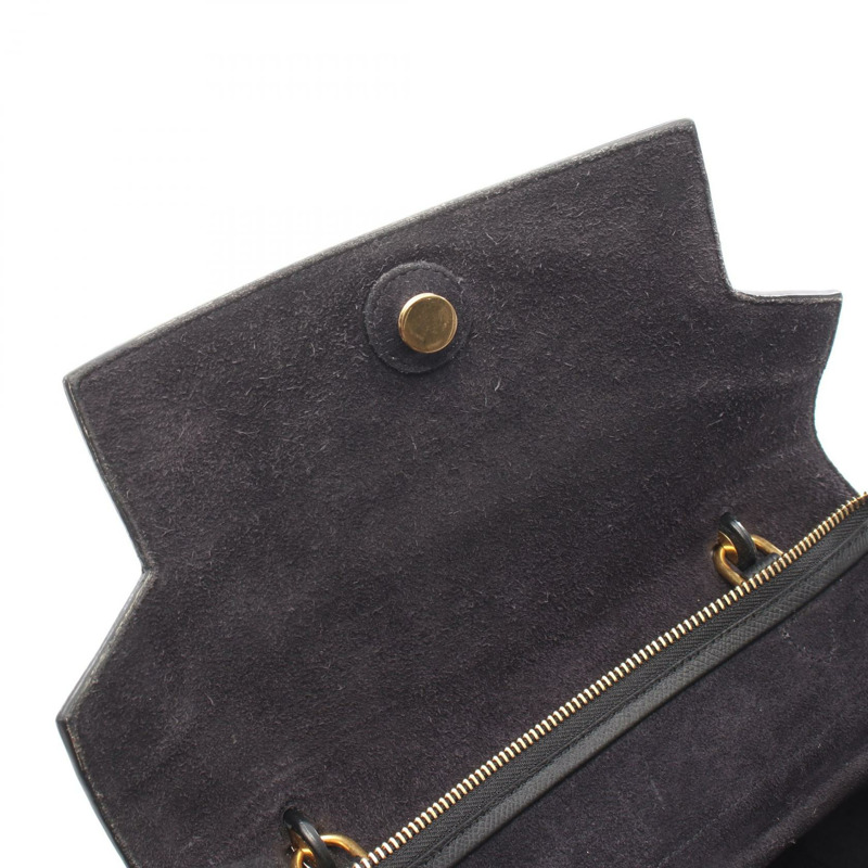 CELINE BELT MINI 單肩手提包 176103 黑色真皮二手女款-9