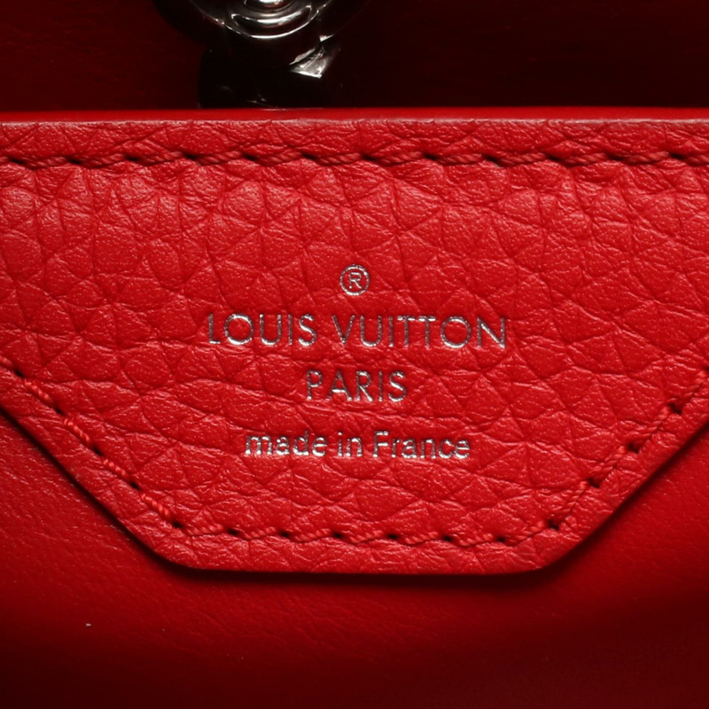 路易威登 Capucines BB 單肩斜背包 M94754 皮革 紅寶石色 二手-3