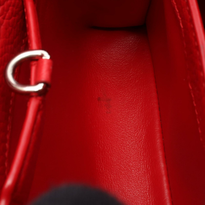 路易威登 Capucines BB 單肩斜背包 M94754 皮革 紅寶石色 二手-5