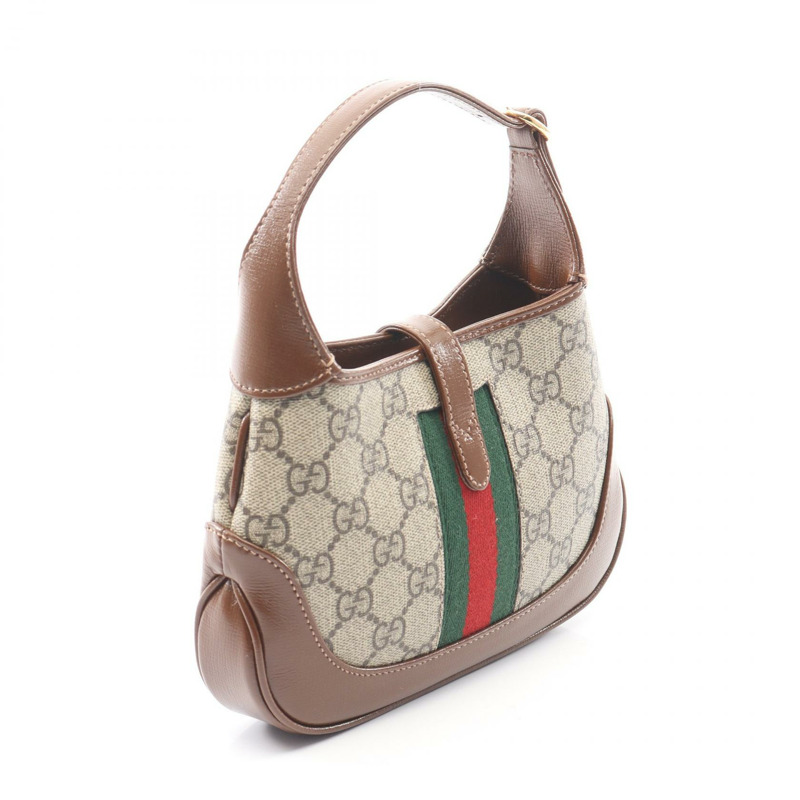 GUCCI Jackie 1961 GG Supreme 單背包 637092 帆布 米棕色 二手-1