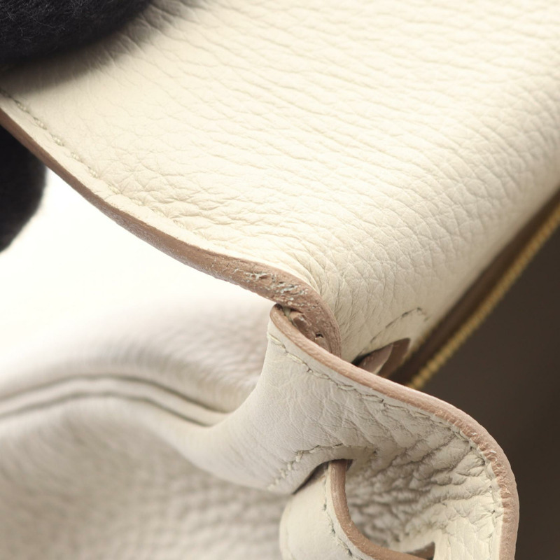 愛馬仕 Kelly 25 肩背包,Togo 皮革,白色,金色五金,二手,女士-6