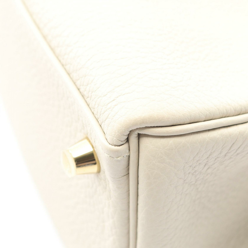 愛馬仕 Kelly 25 肩背包,Togo 皮革,白色,金色五金,二手,女士-7