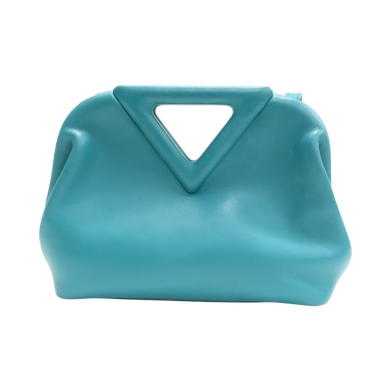 藍綠色 牛皮 Small Point 肩背包【BOTTEGA VENETA BV 寶緹嘉】 658476-1