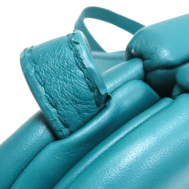 藍綠色 牛皮 Small Point 肩背包【BOTTEGA VENETA BV 寶緹嘉】 658476-14