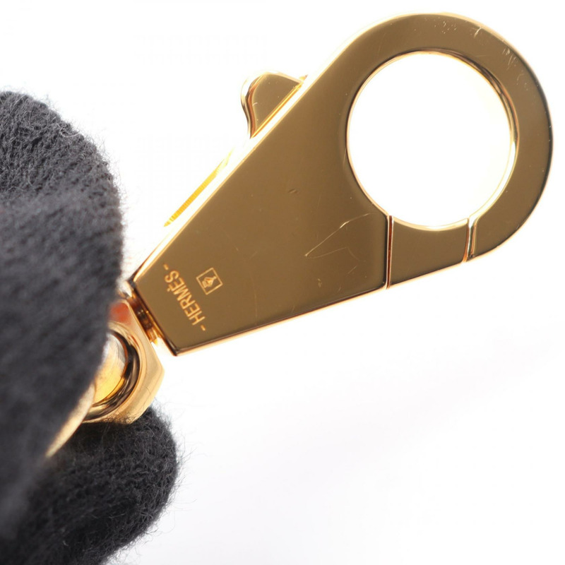 愛馬仕 Bandouliere Maxi Quadrille 肩帶皮革帆布金色五金二手 U-5